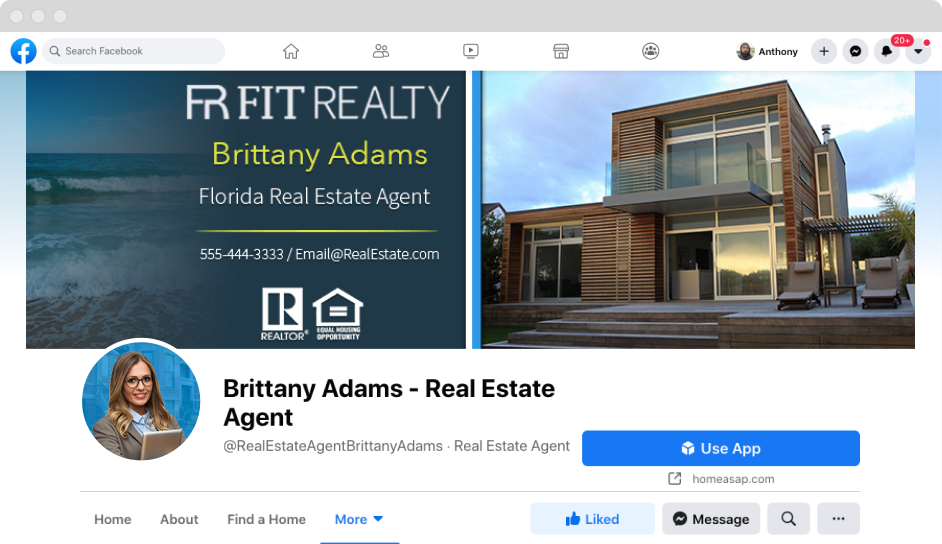 Real Estate Agent Facebook Page